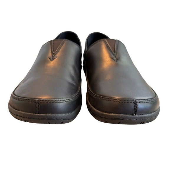 Merrell Encore Kassie Moc Black Leather Loafer Shoes Slip On Clog Women's Sz 6.5 - Picture 2 of 12